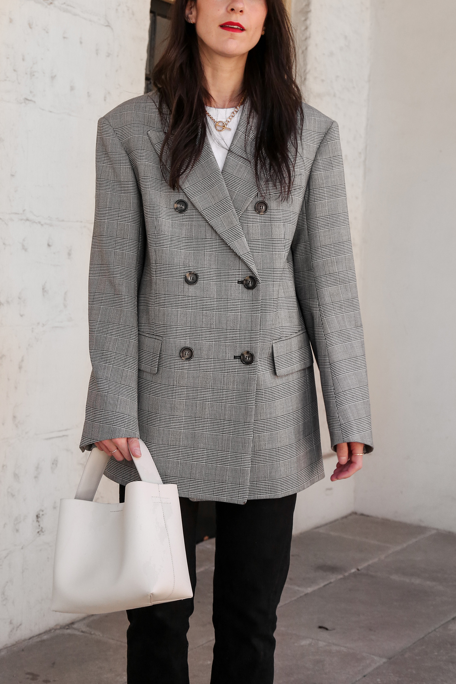 Sportmax minimal check oversized blazer via YOOX