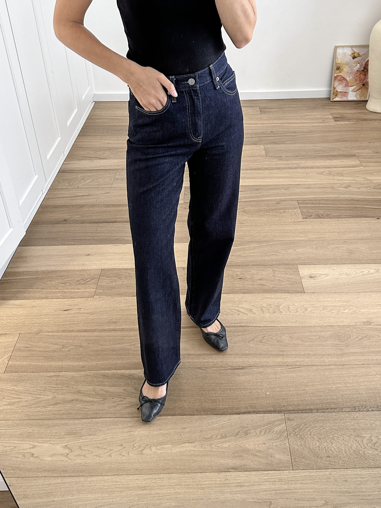 straight leg jeans chic minimalist style