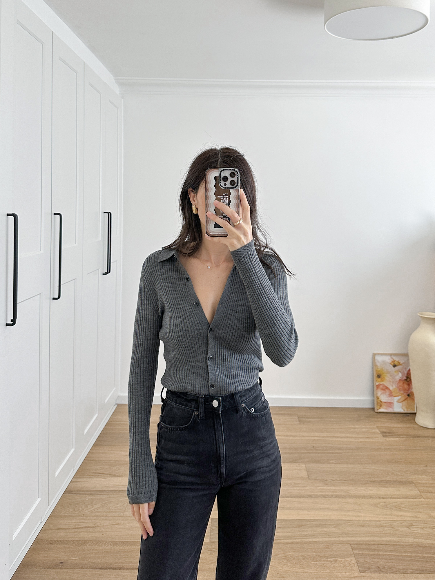 UNIQLO extra fine merino ribbed polo cardigan review