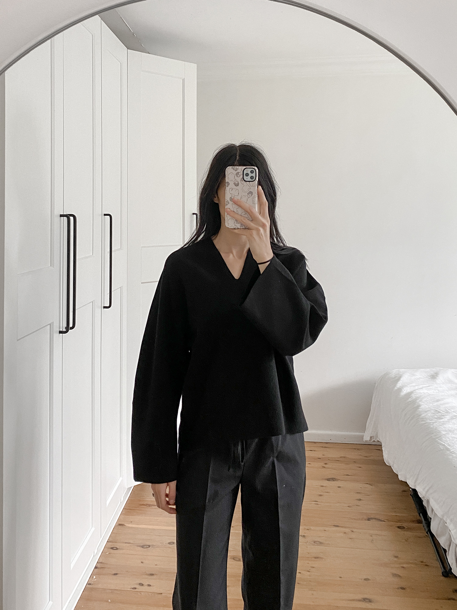 Arket black merino wool pullover review 1080098002003