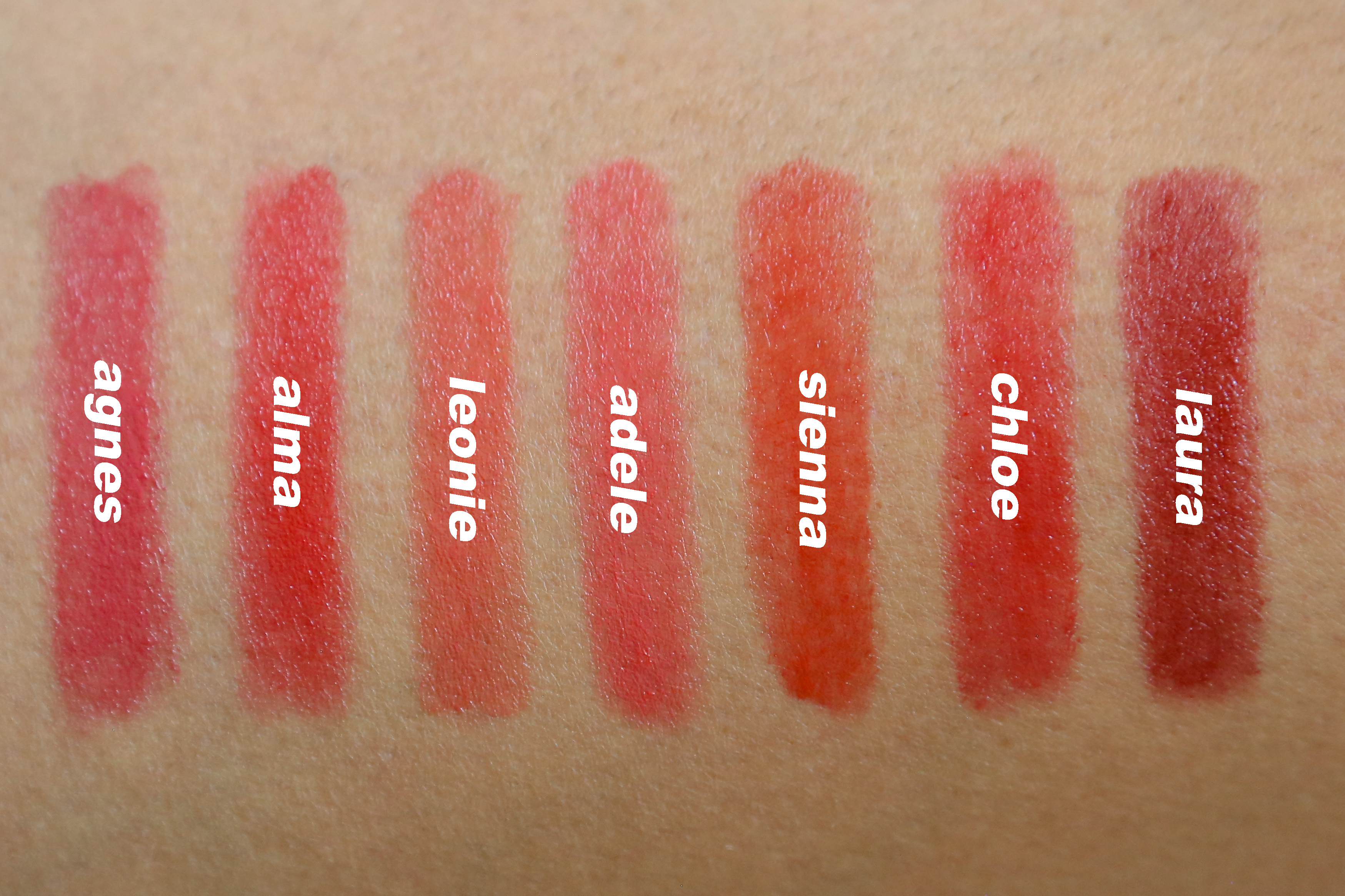 Laura Mercier Petal Soft Lipstick Crayon Swatches