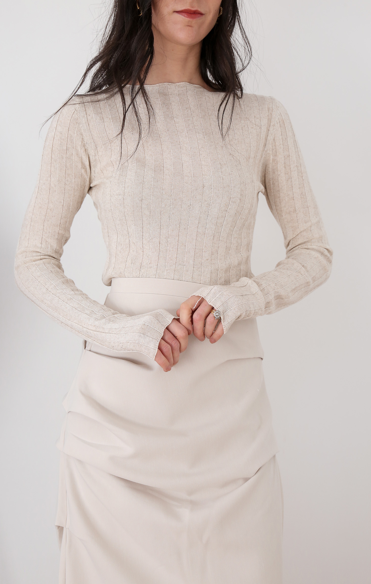 DISSH Goldie natural long sleeve top