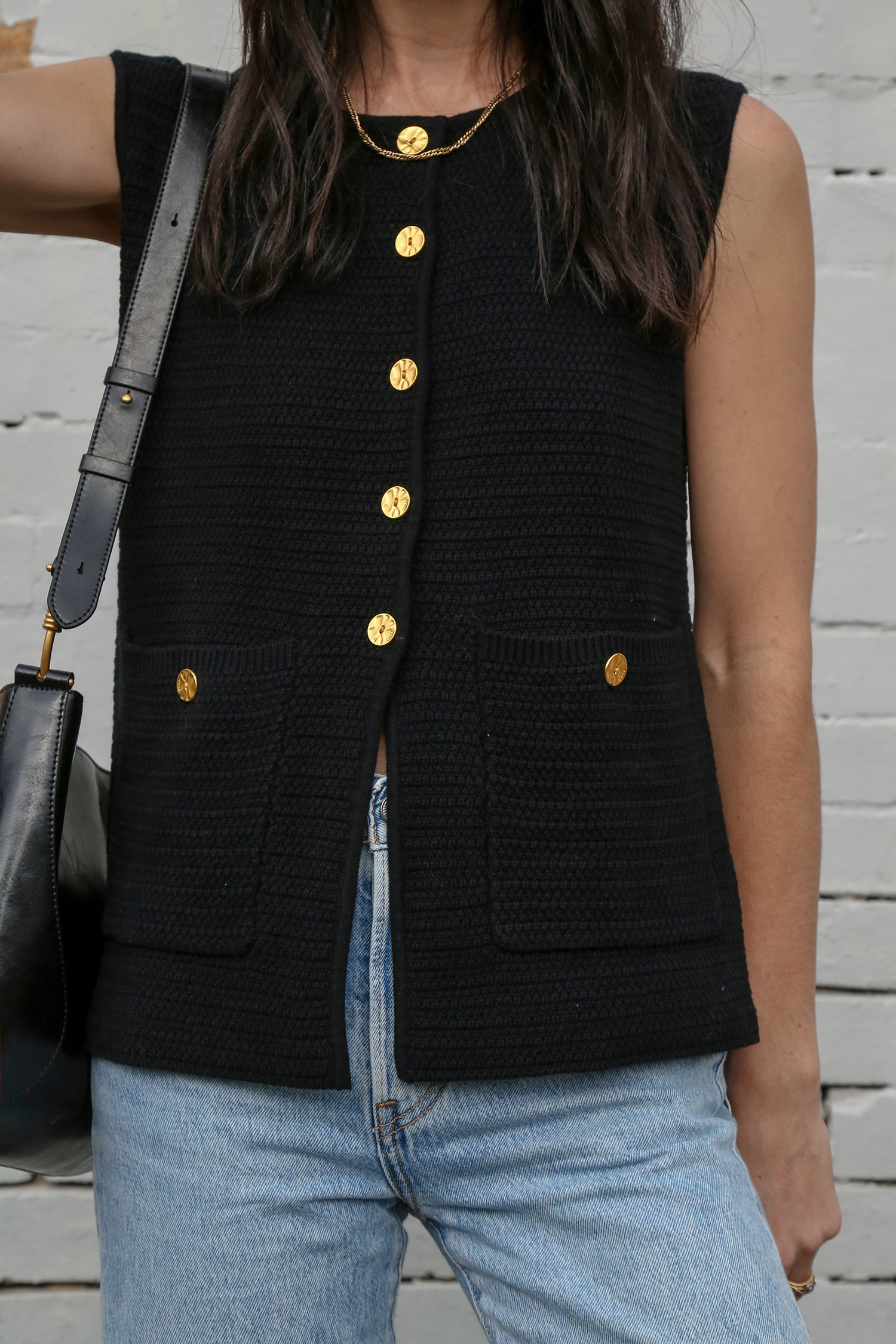 ONTE Helena gilet in black