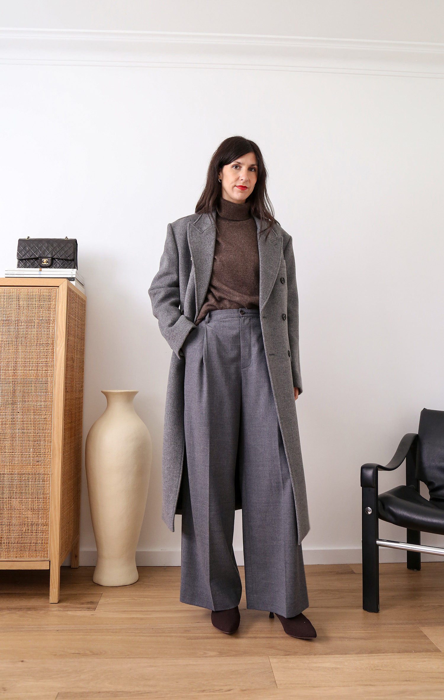 Facade Pattern Grey Wool Timeless trousers