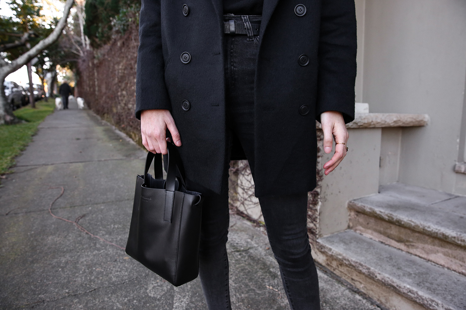 Scandi style head to toe black outfit