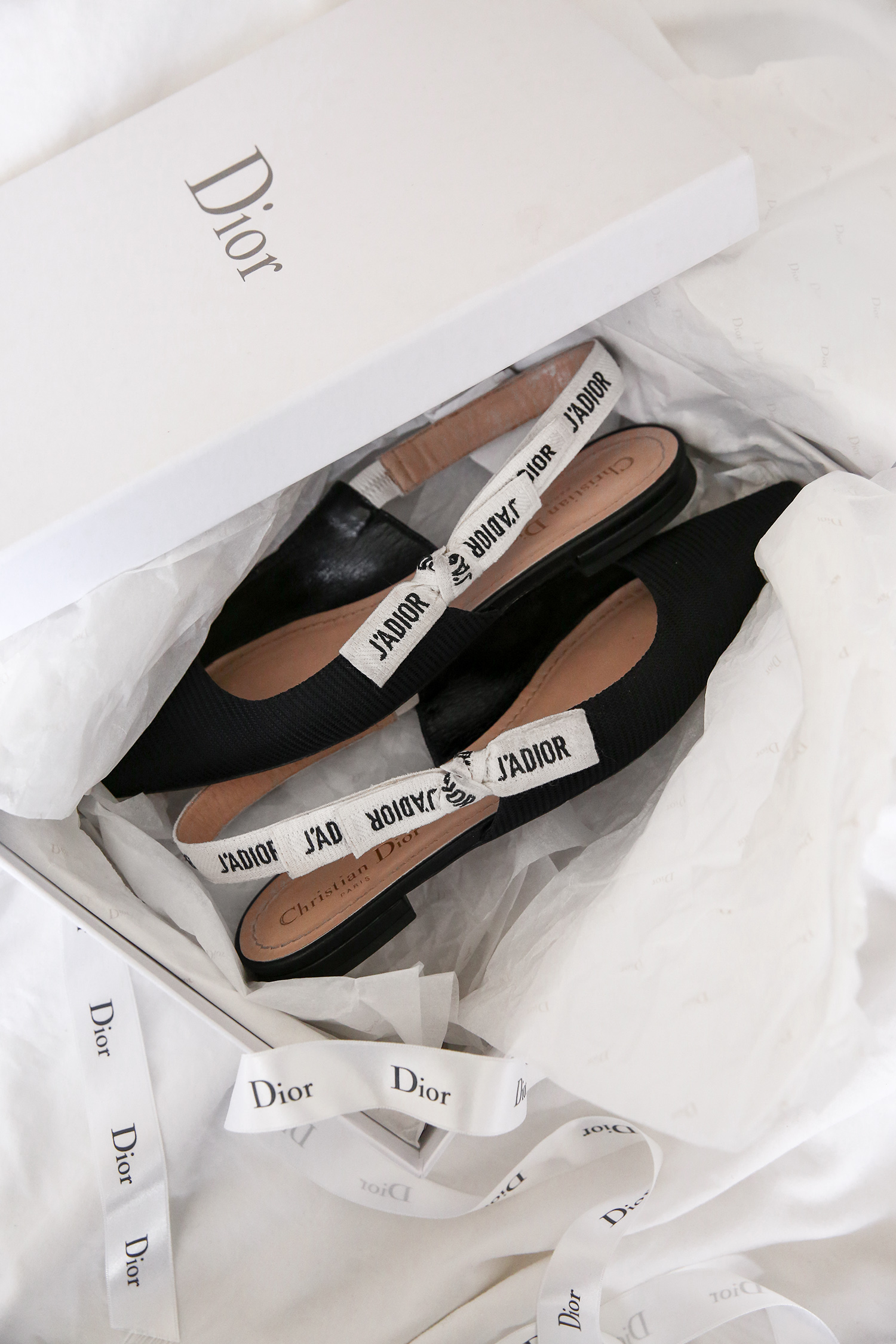 dior flat slingbacks