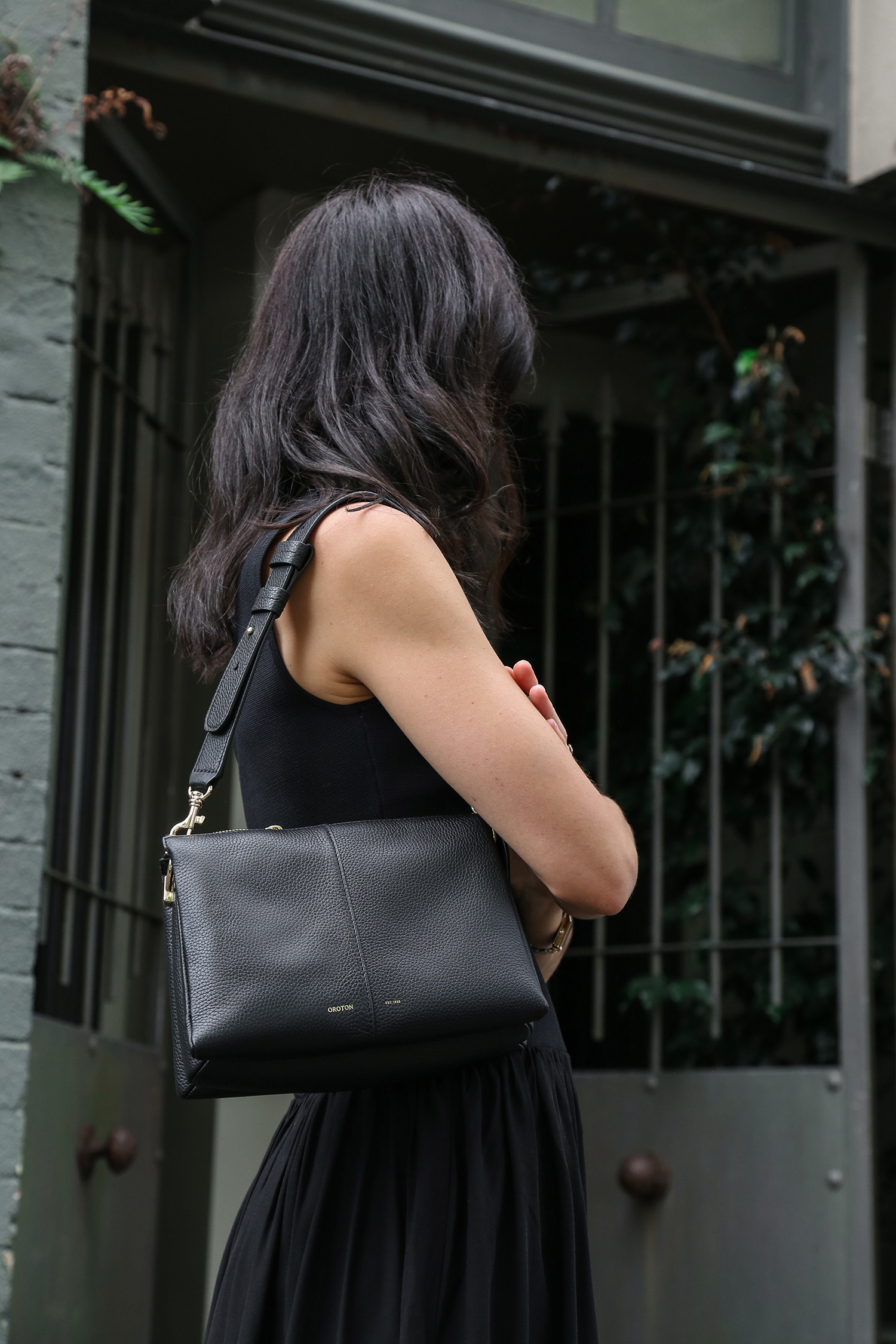 Oroton Emma Small Day Bag in Black