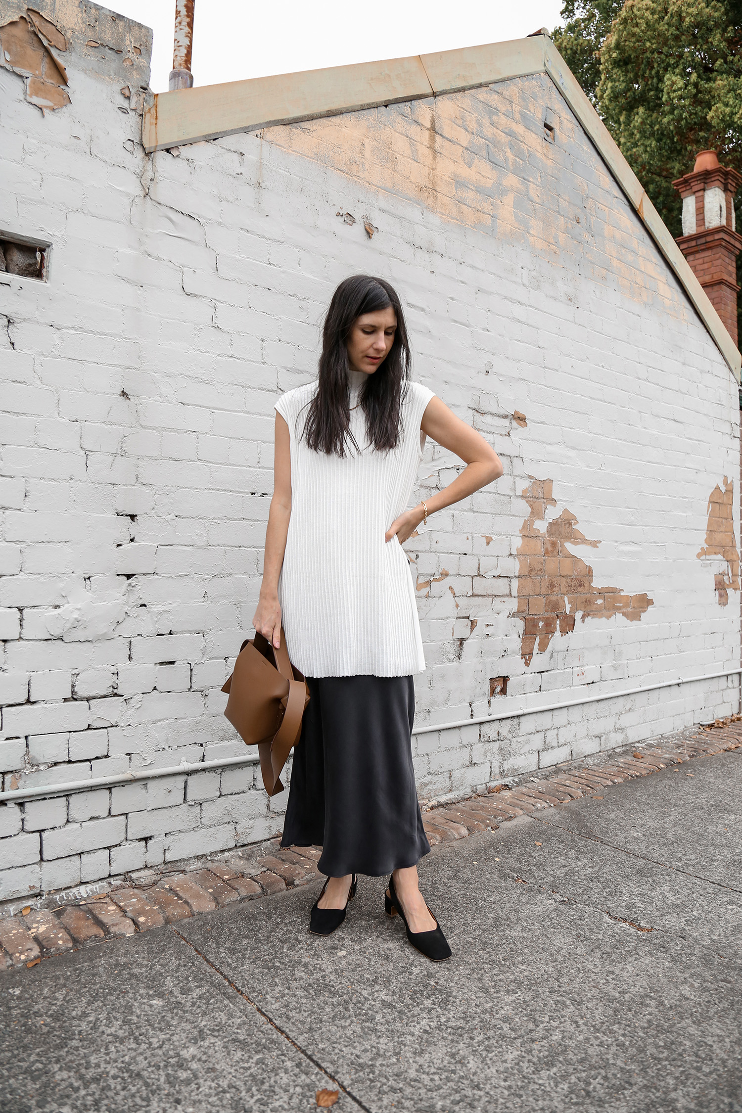 Marle tabbard with silk maxi skirt