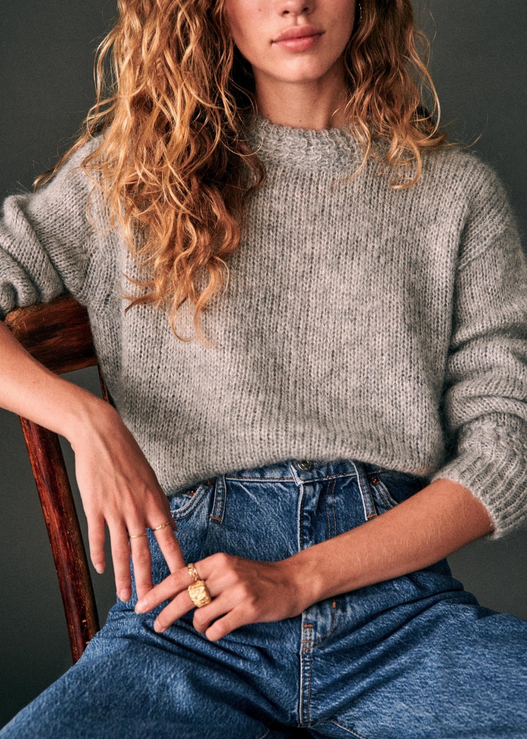 Sezane Autumn 2019 Chuck Jumper in Grey Marl