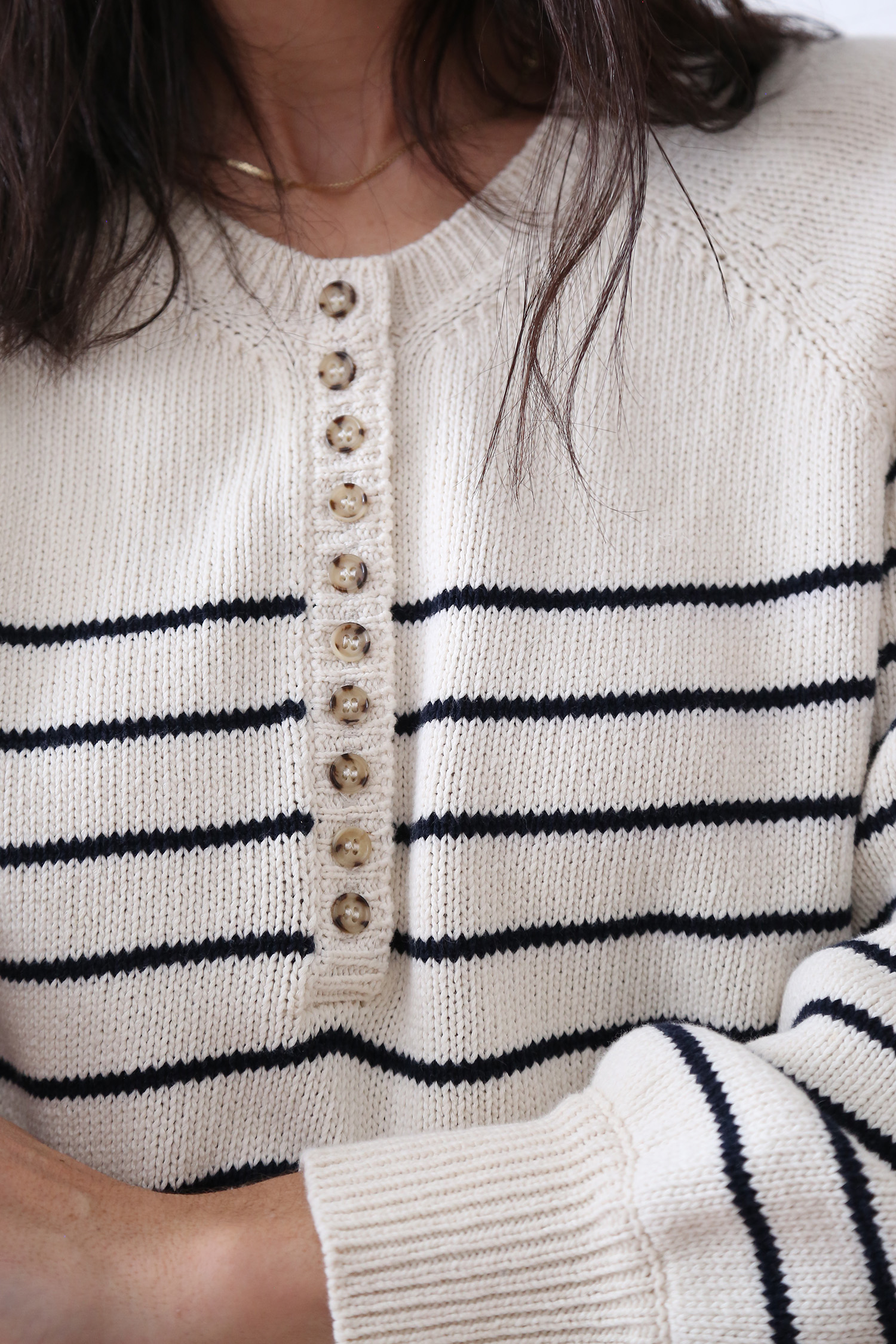 Cotton Striped Top French Girl Style