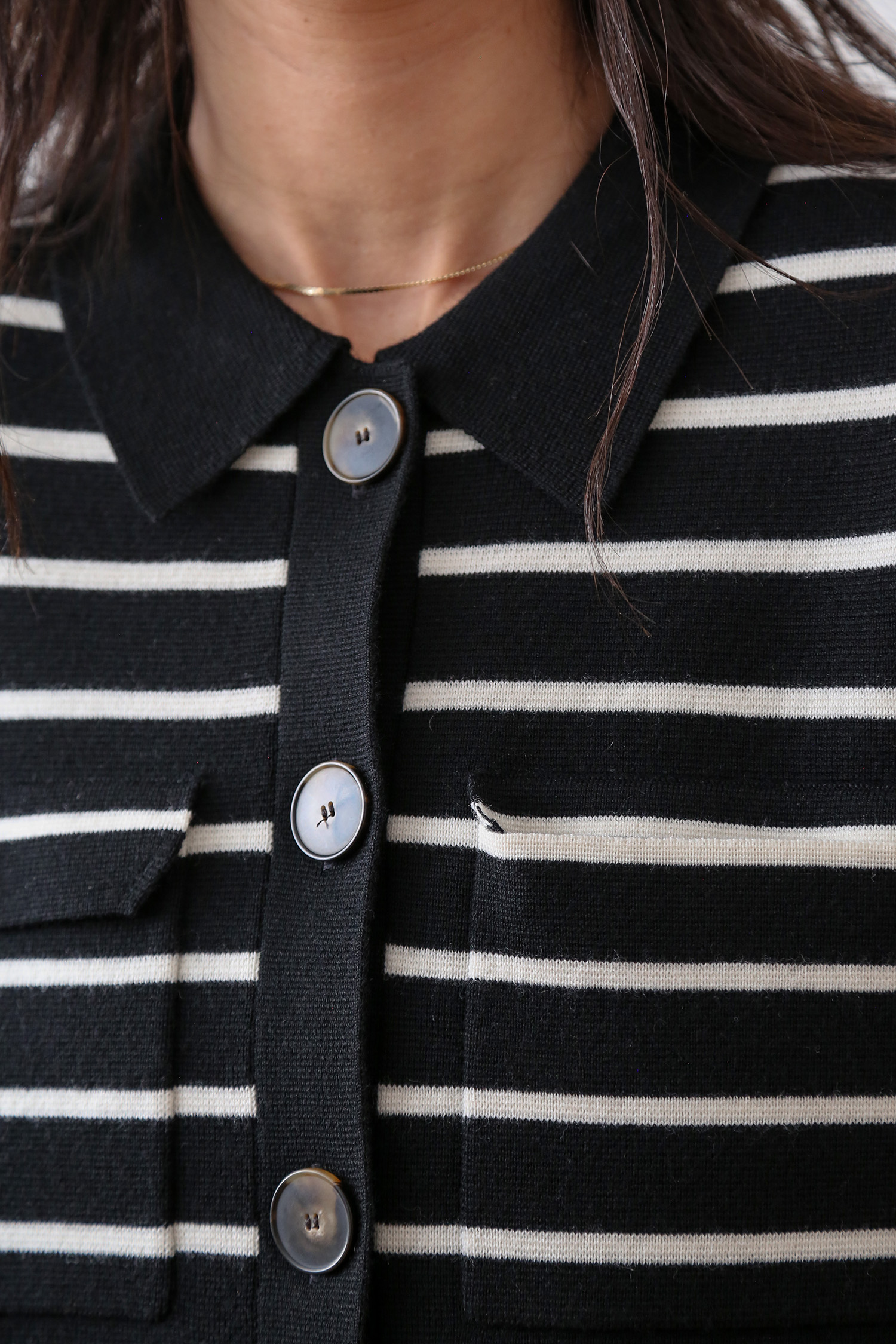 Striped Cardigan details