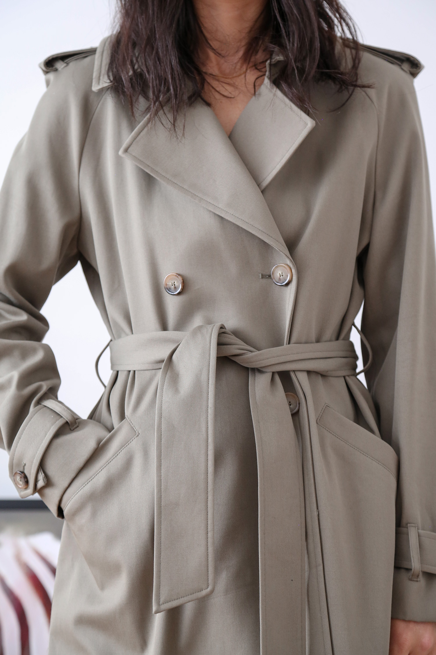 Khaki Trench Parisian Style Essential