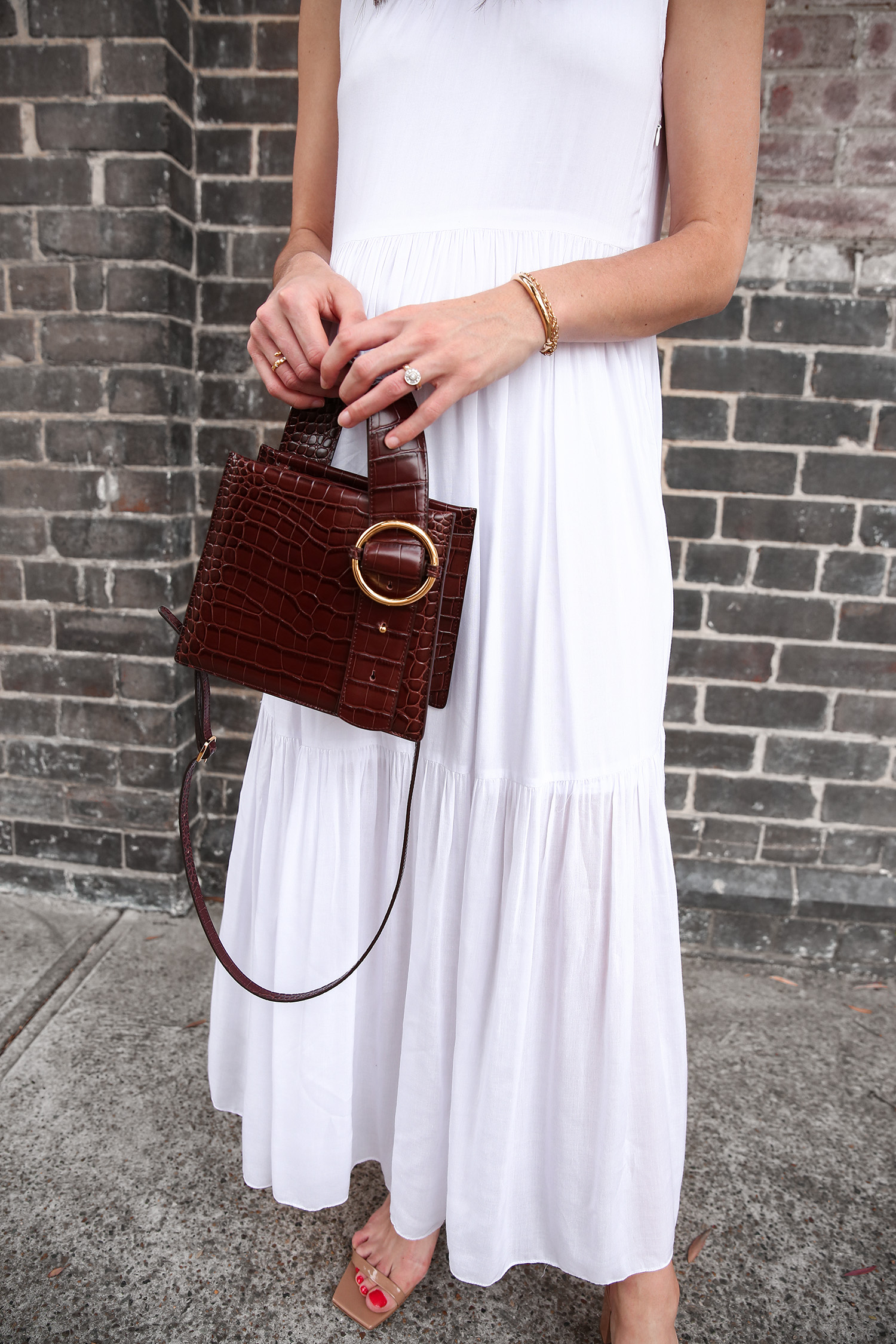 Jamie Lee of Mademoiselle wearing the Parisa Wang Enchanted Bag and Mejuri Jewellery