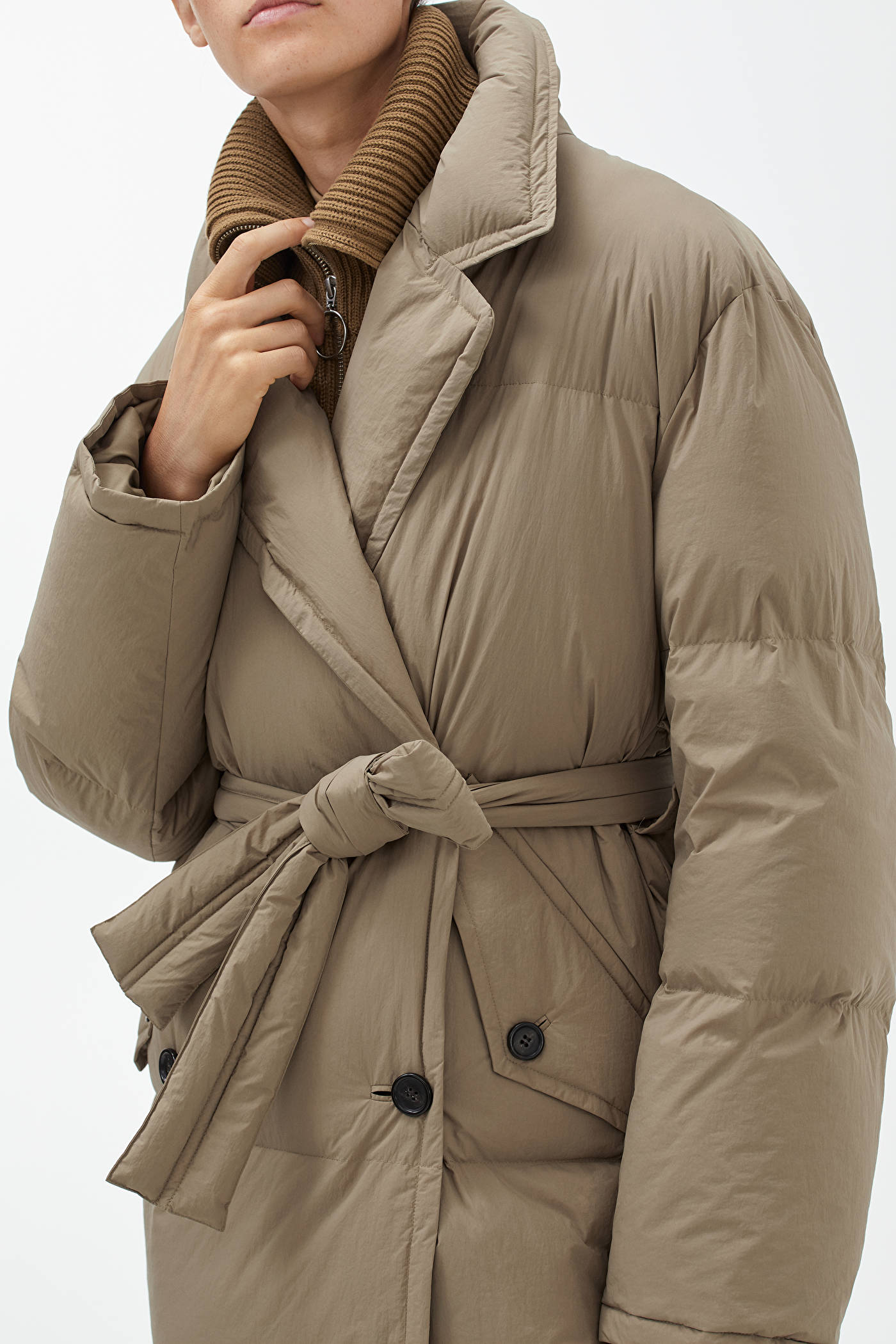 Arket Down Puffer Trench Coat