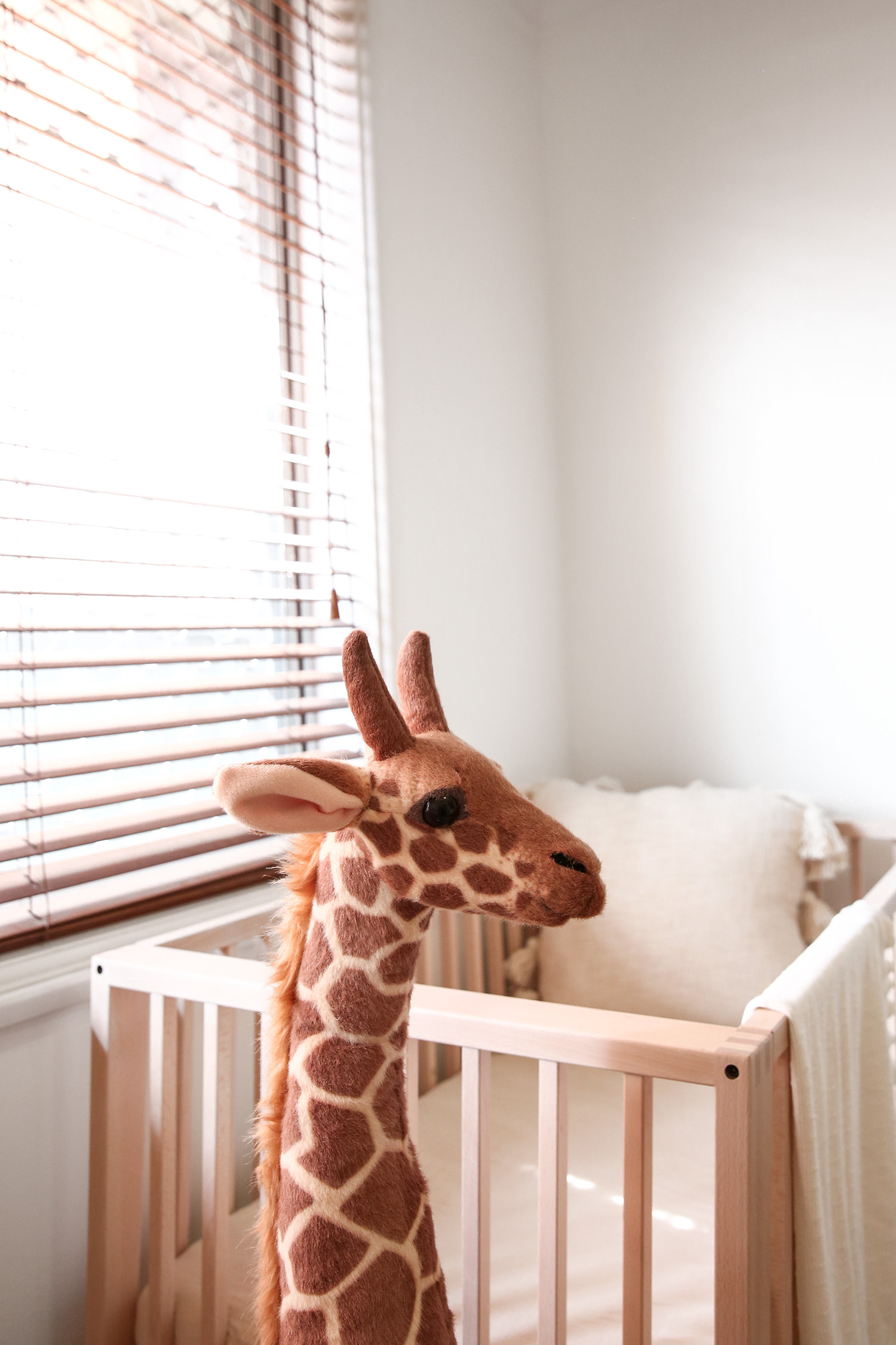 Minimal Scandinavian Style Nursery, giraffe toy