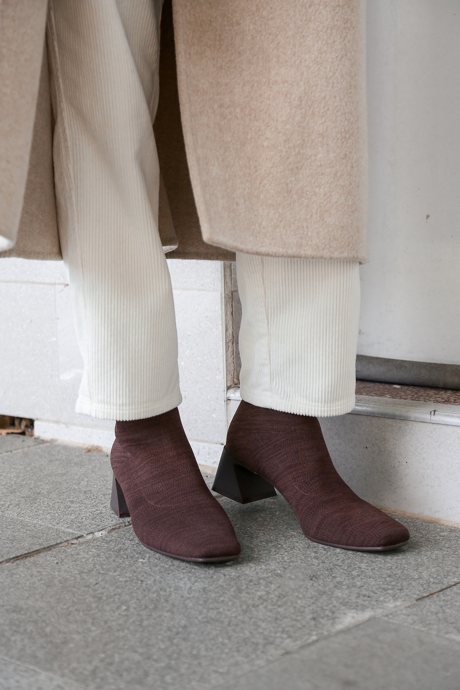 Chocolate brown glove boots