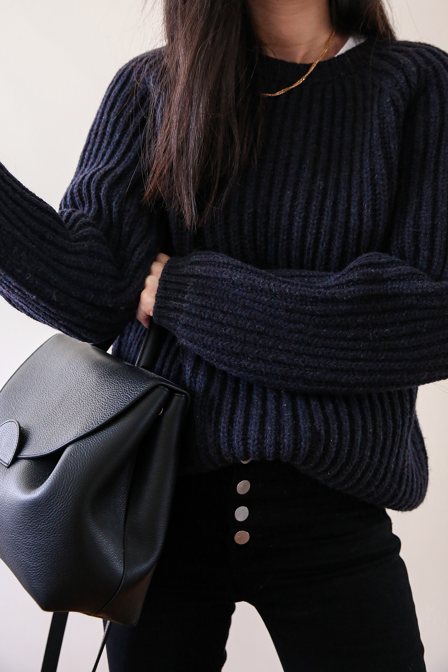 Monochrome minimal Scandinavian winter outfit