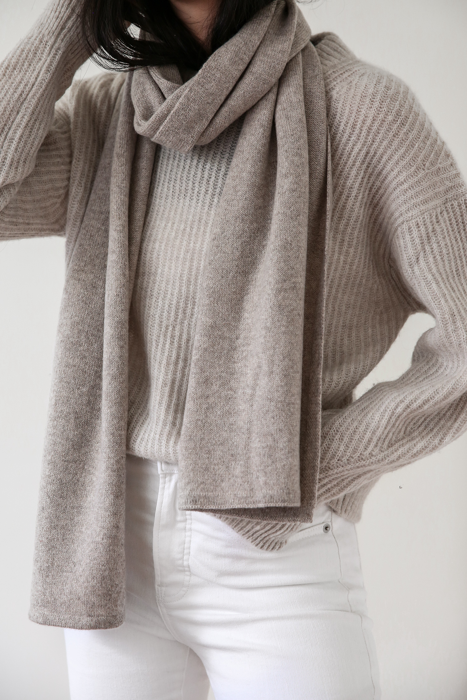 Cashmere Scarf Neutral Tones