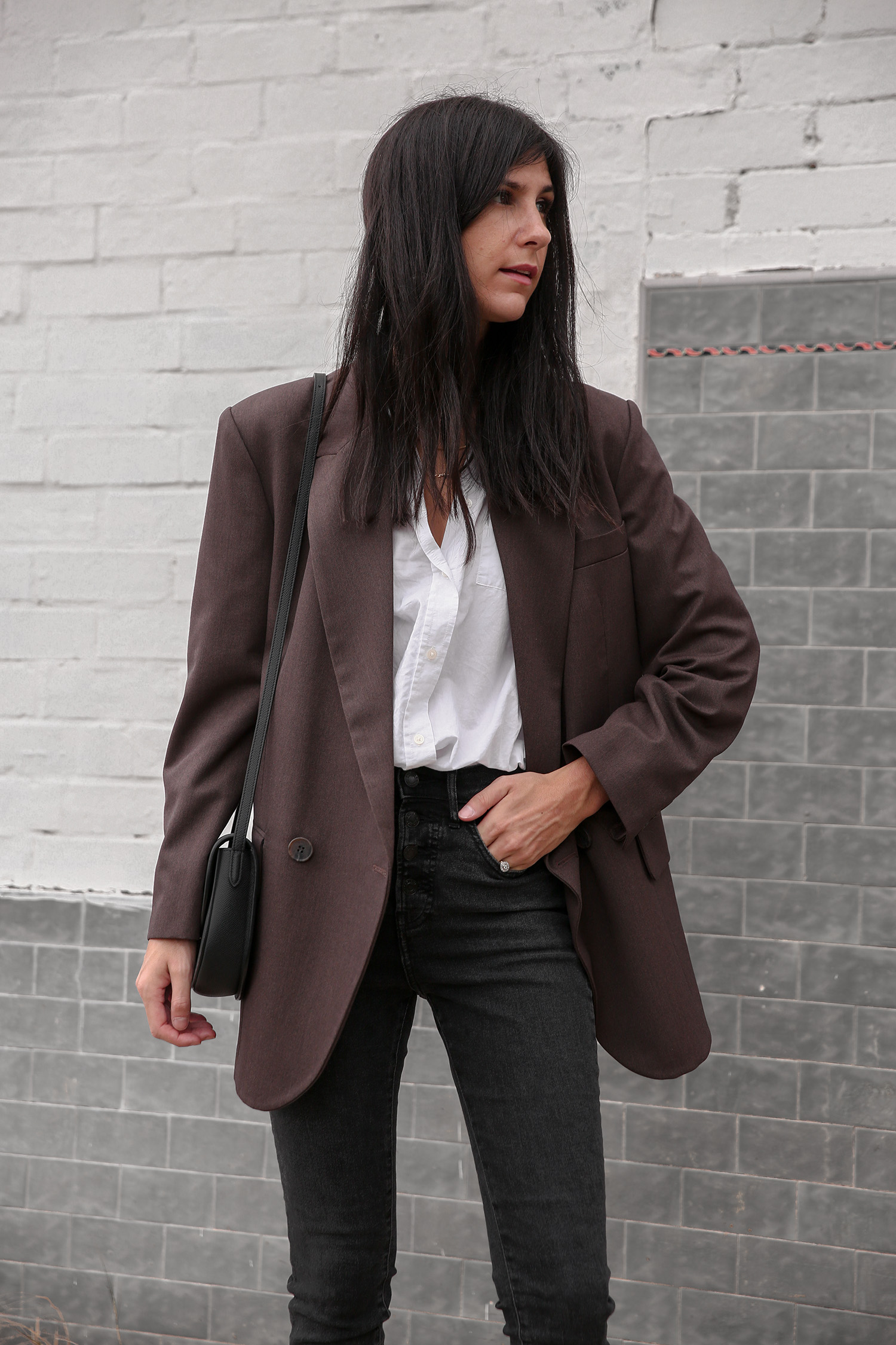 Low Classic Seoul blazer with Everlane skinny jeans