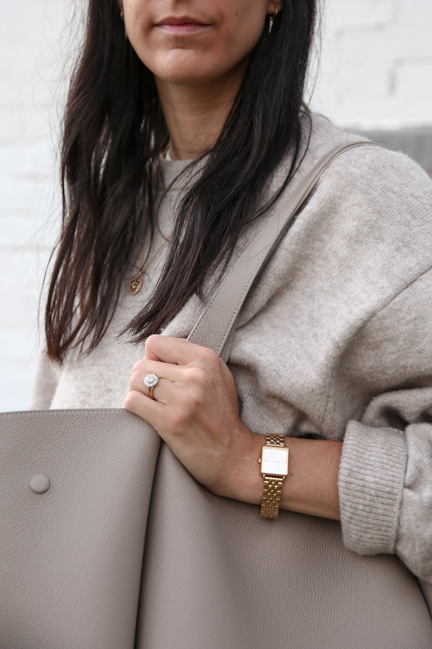 Minimal Neutral Style Outfit Close up details