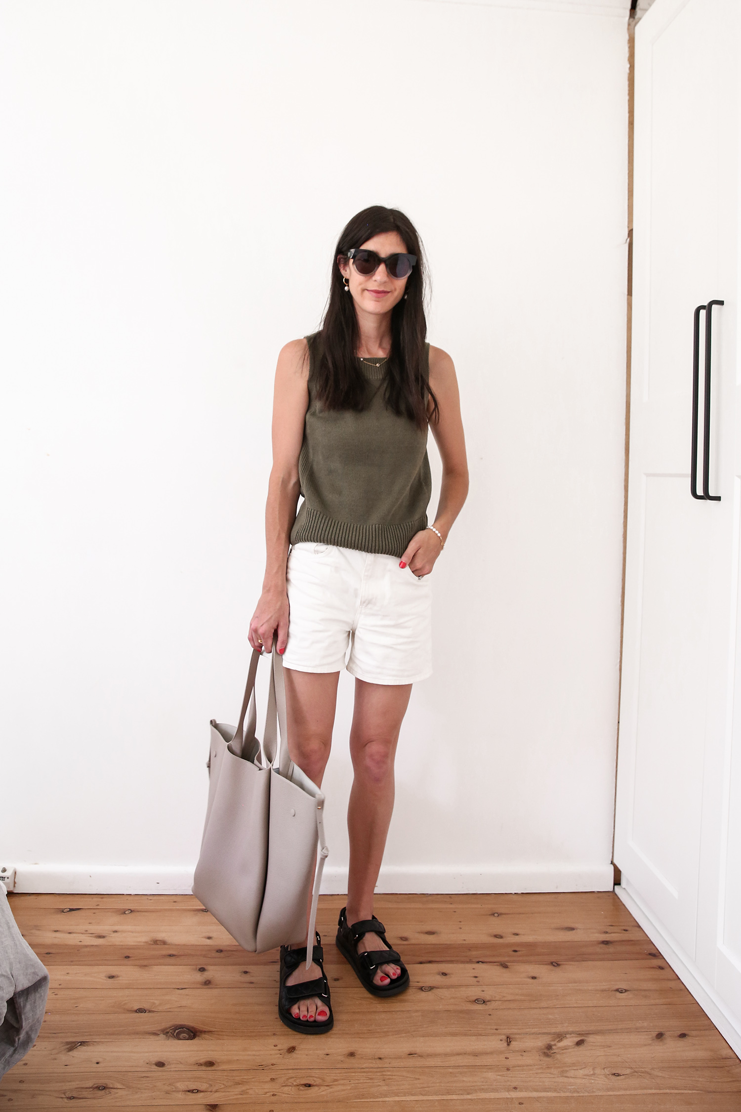 M&S tank with Arket denim shorts