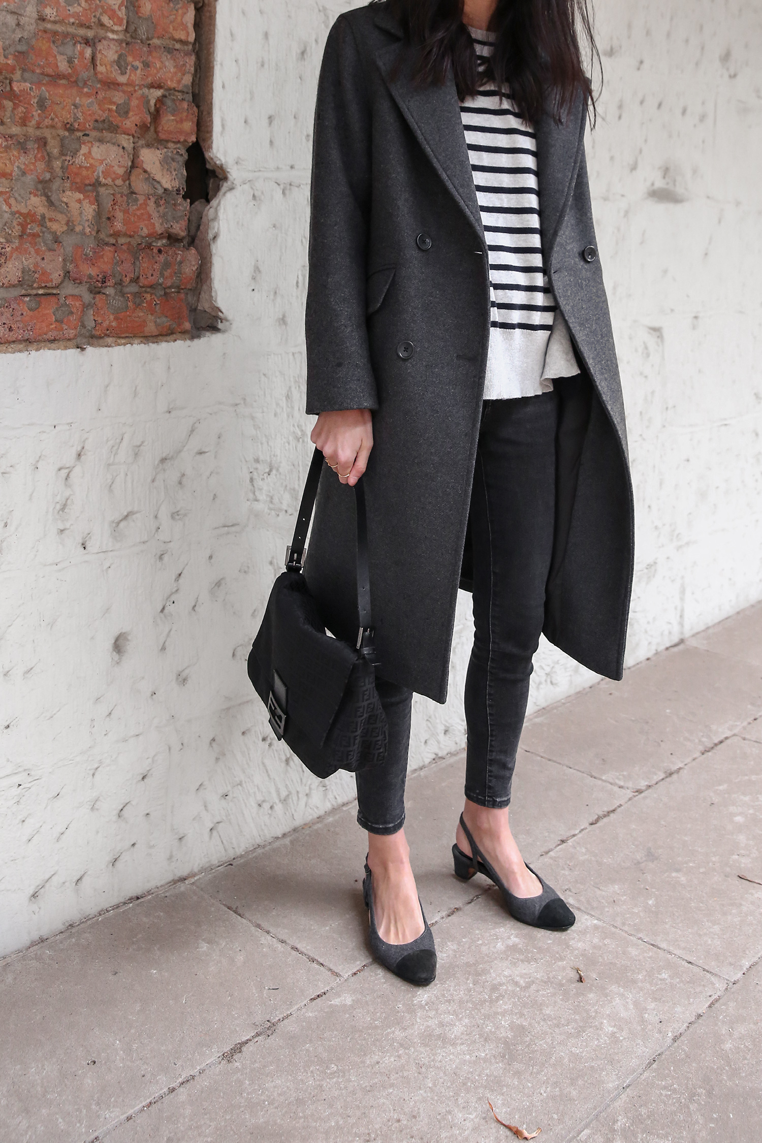 Scandi style minimal outfit how to wear stripes