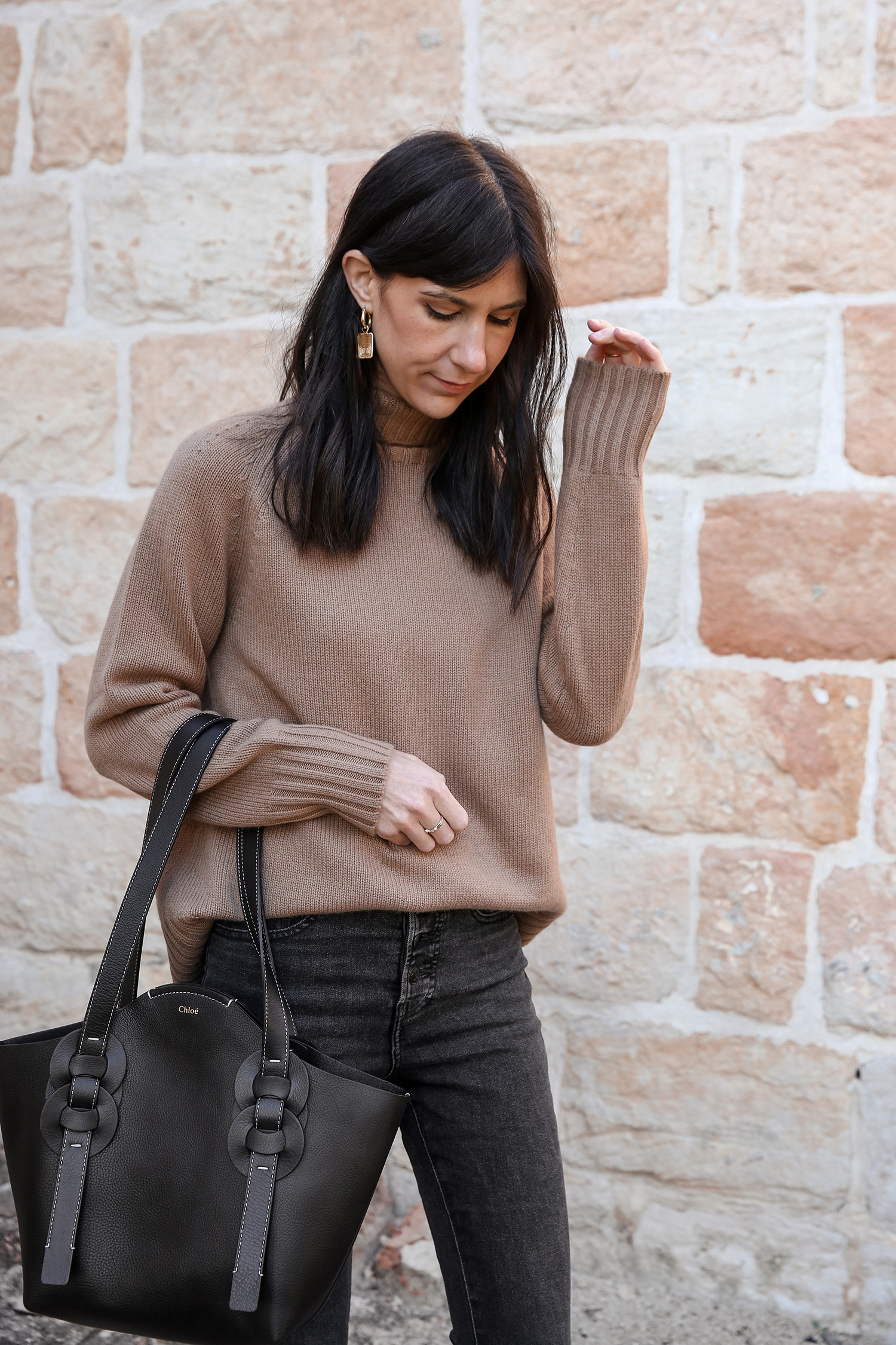 Max Mara wool cashmere camel roll neck sweater Cettire