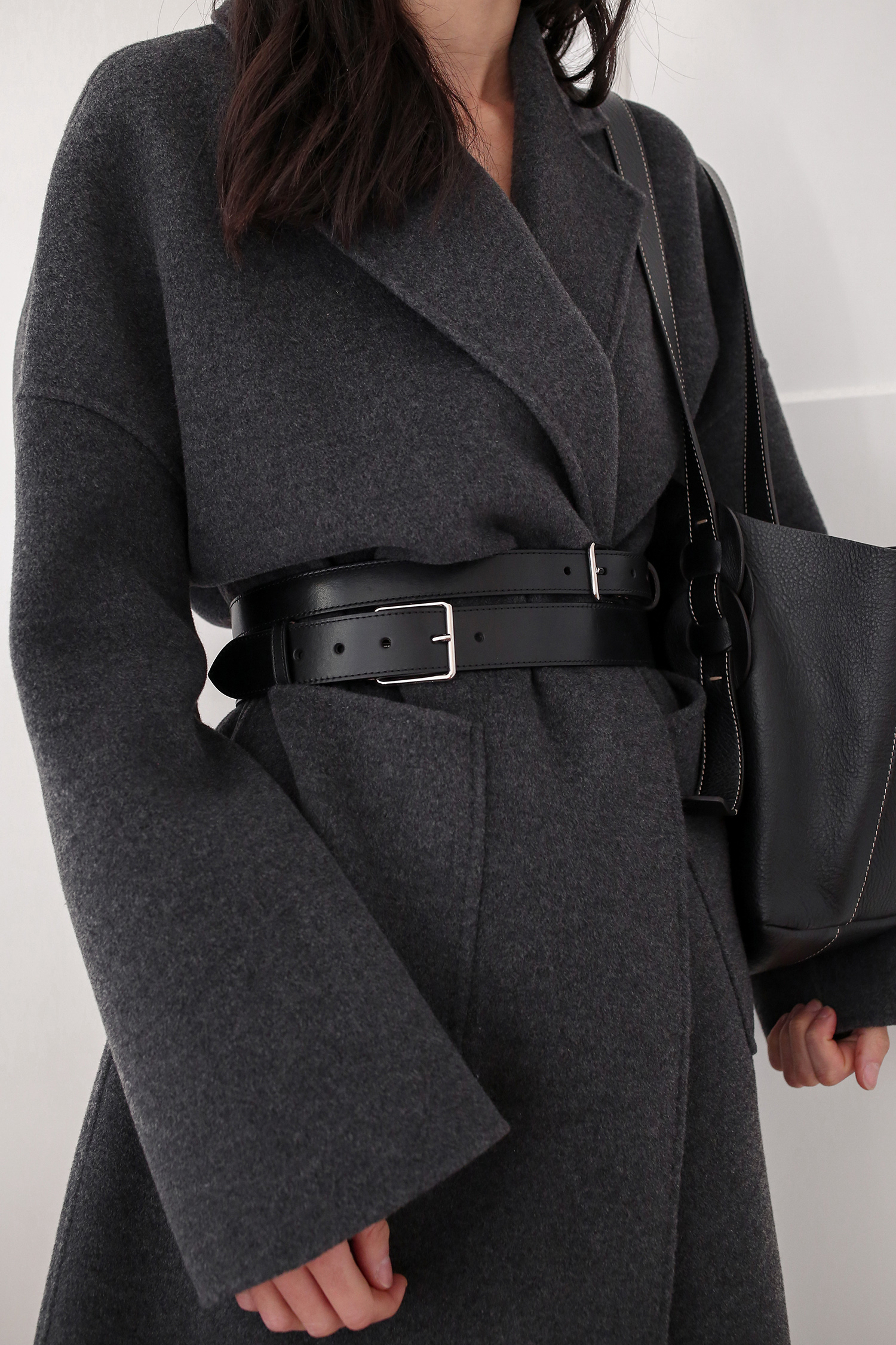 Alexander McQueen double-chain belt - White