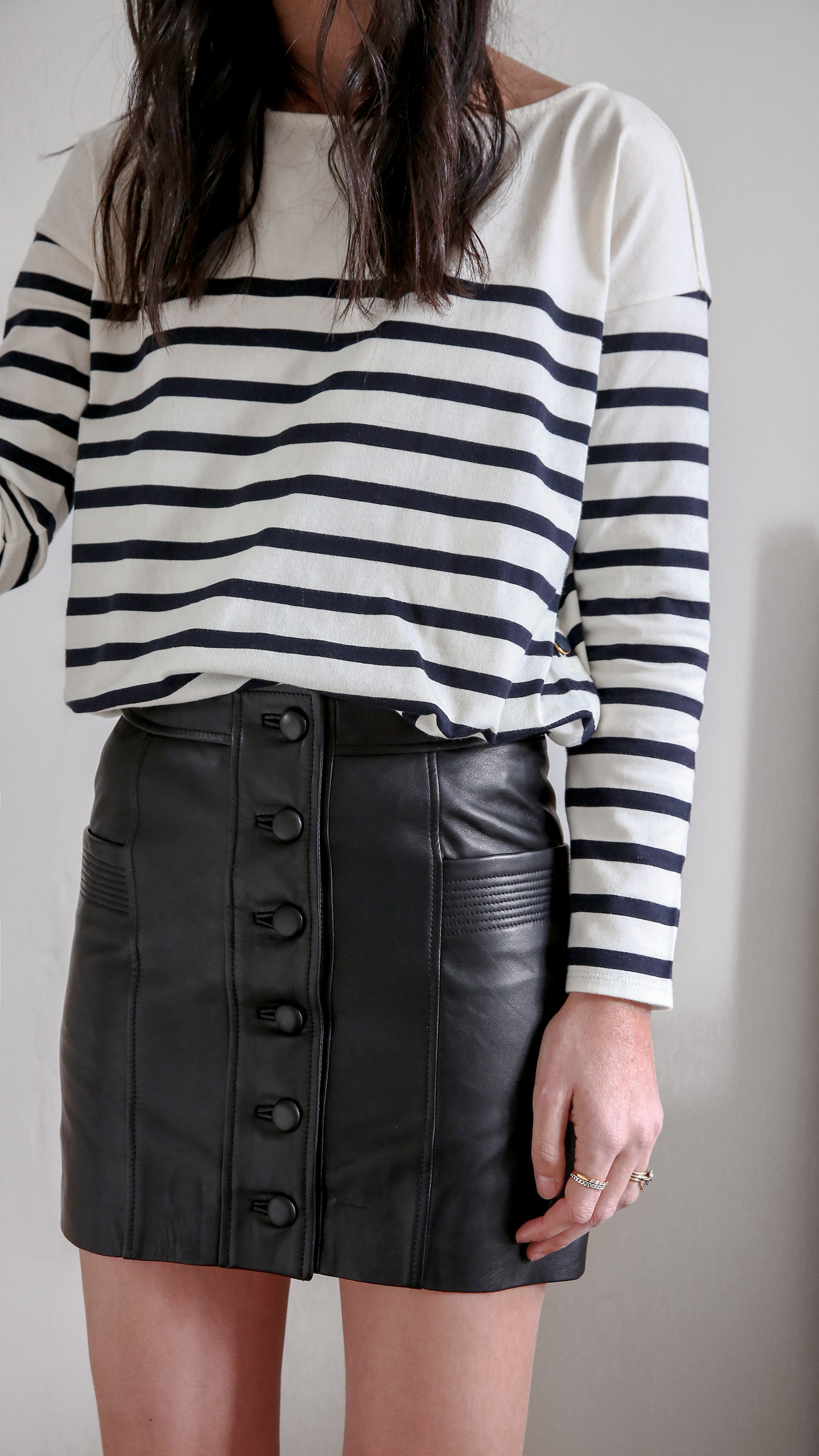 Sezane Alison Leather Mini Skirt Review and Try On