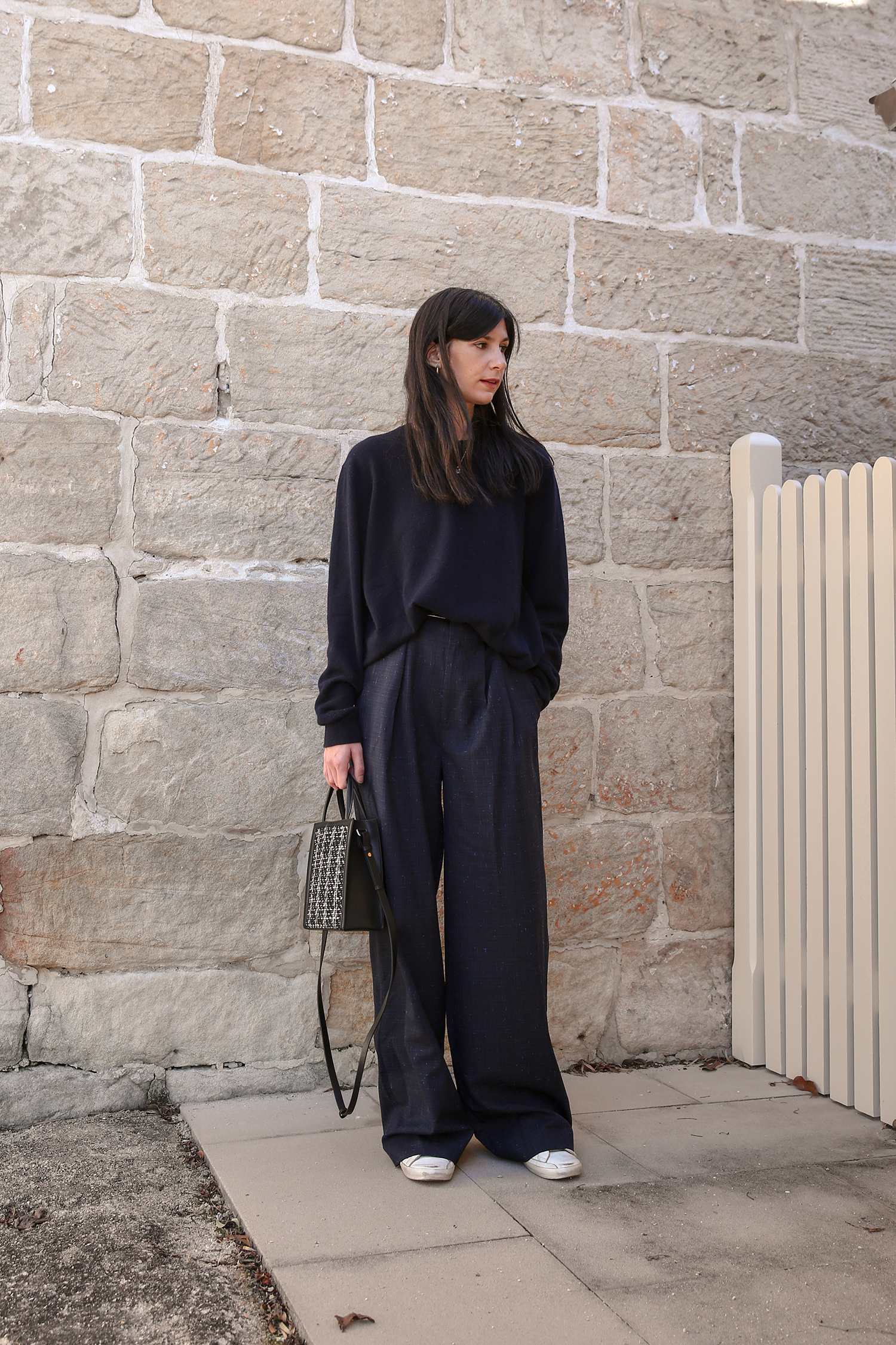 Tibi Stella Pant How to wear wide leg trousers Scandi style