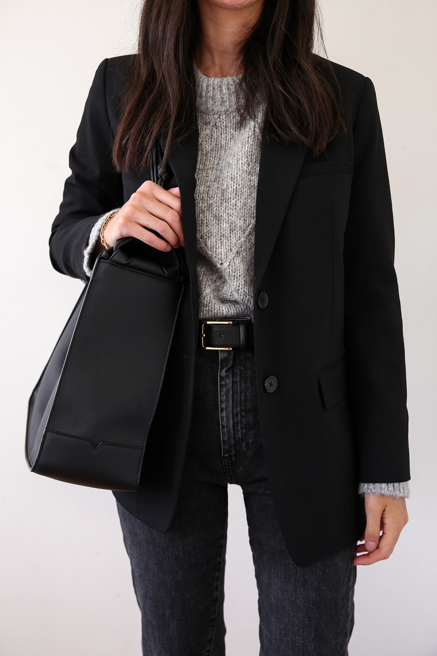 Everlane Oversized Black Wool Blazer