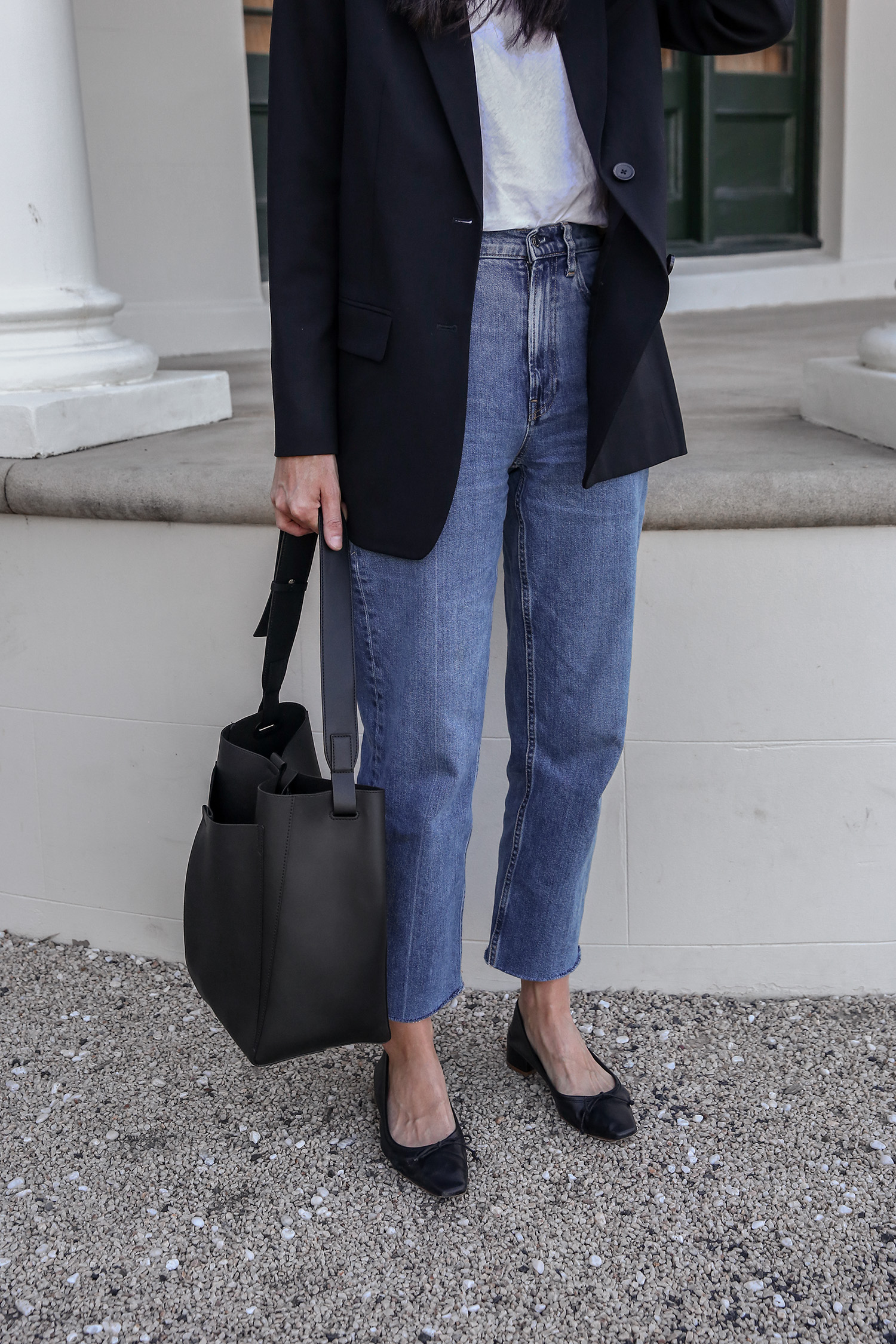 Everlane transitional season outfit style
