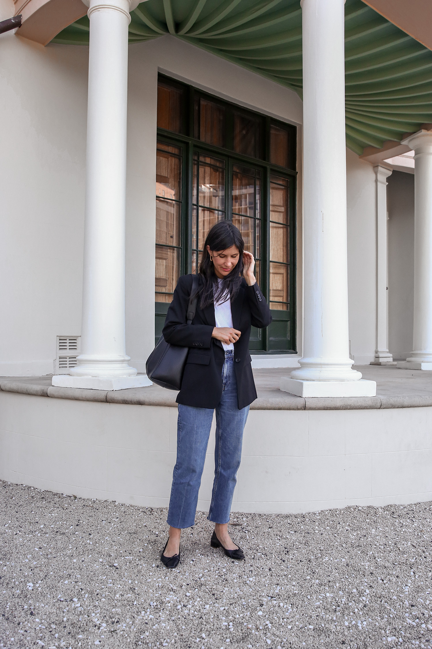 Everlane transitional season outfit style