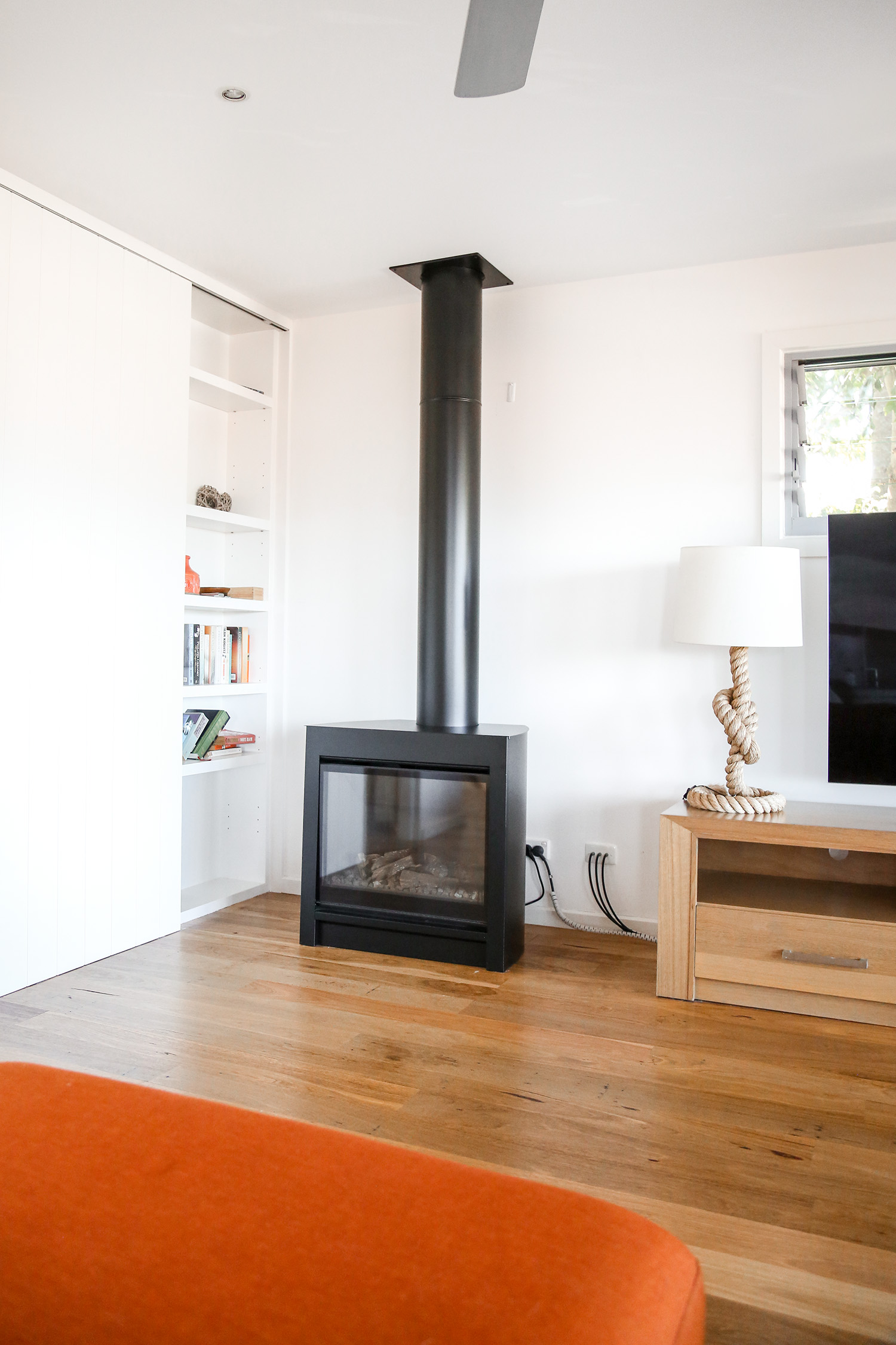 Minimal interiors chic black fireplace