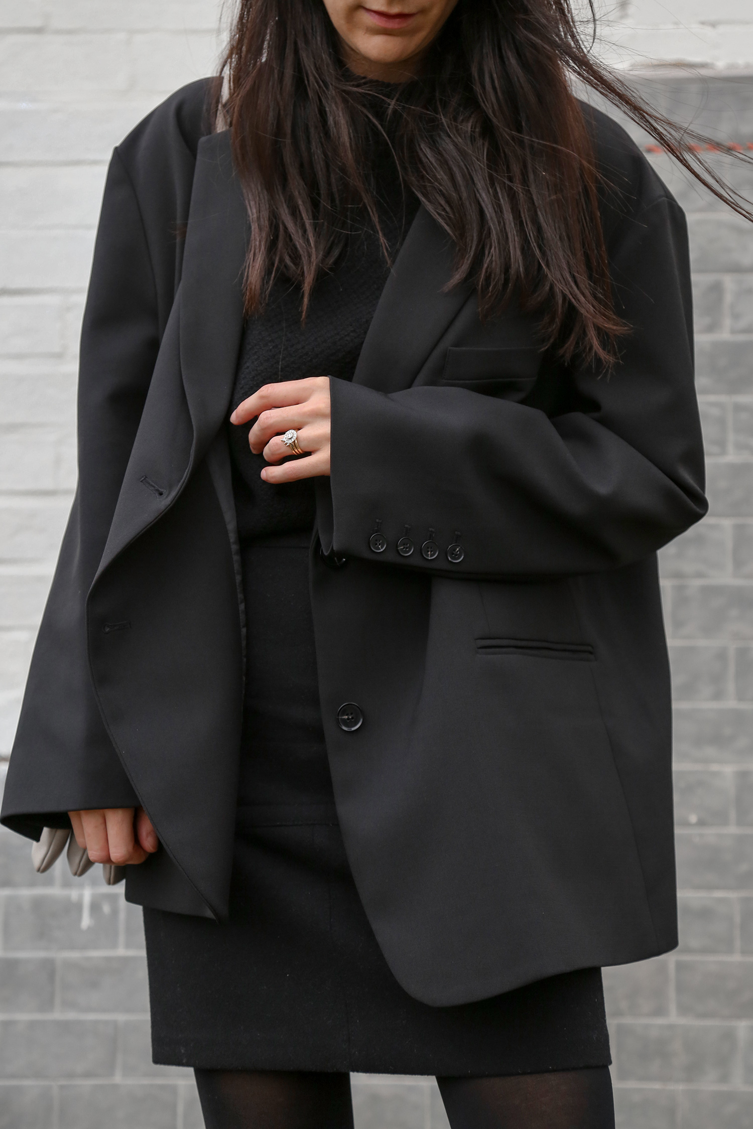 Scandi style outfit all black monochrome