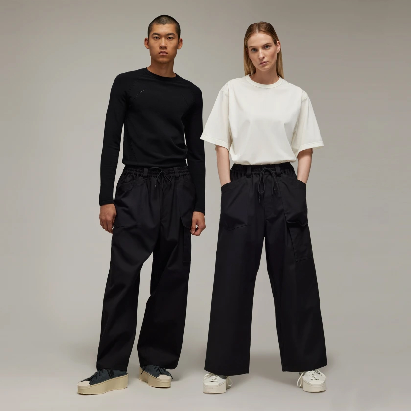 minimalist y-3 wide workwear pants