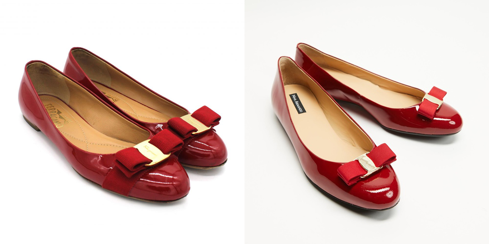 Salvatore Ferragamo Vara Ballet Flats Designer Shoe Dupes