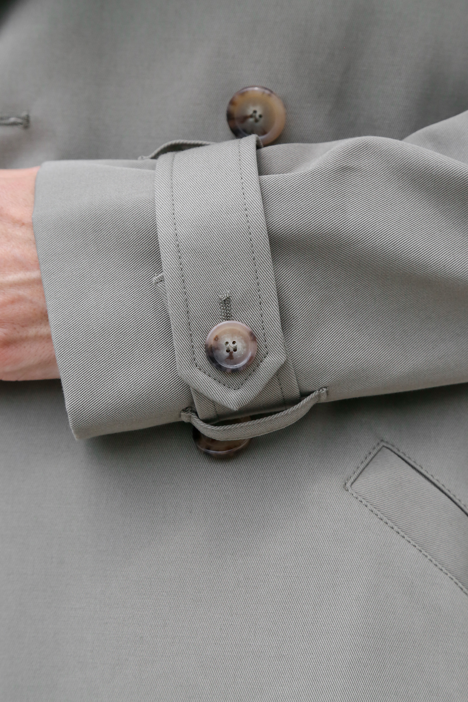 Trench coat jacket details
