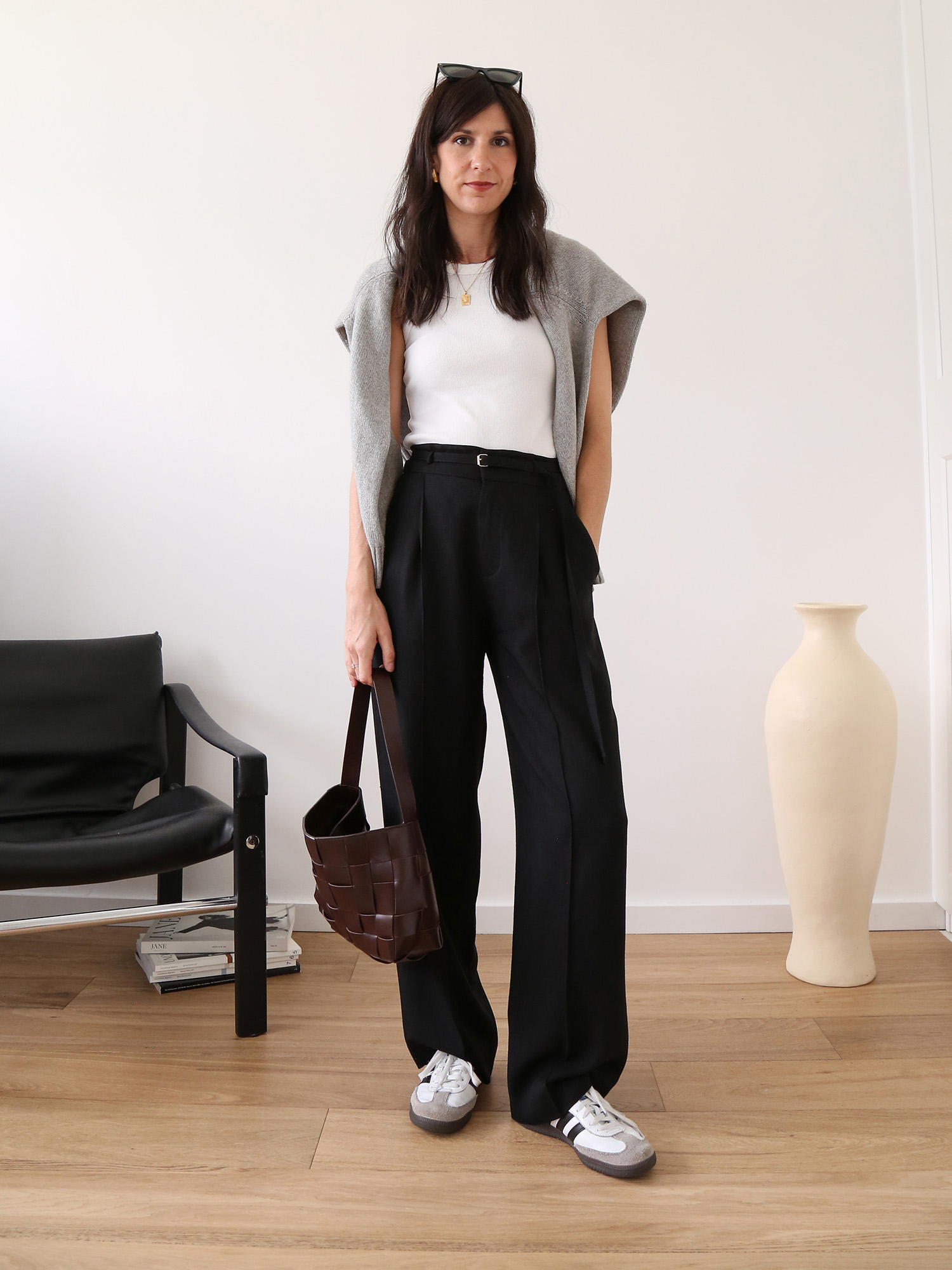 Mo&Co Triacetate Trousers Minimalist Chic