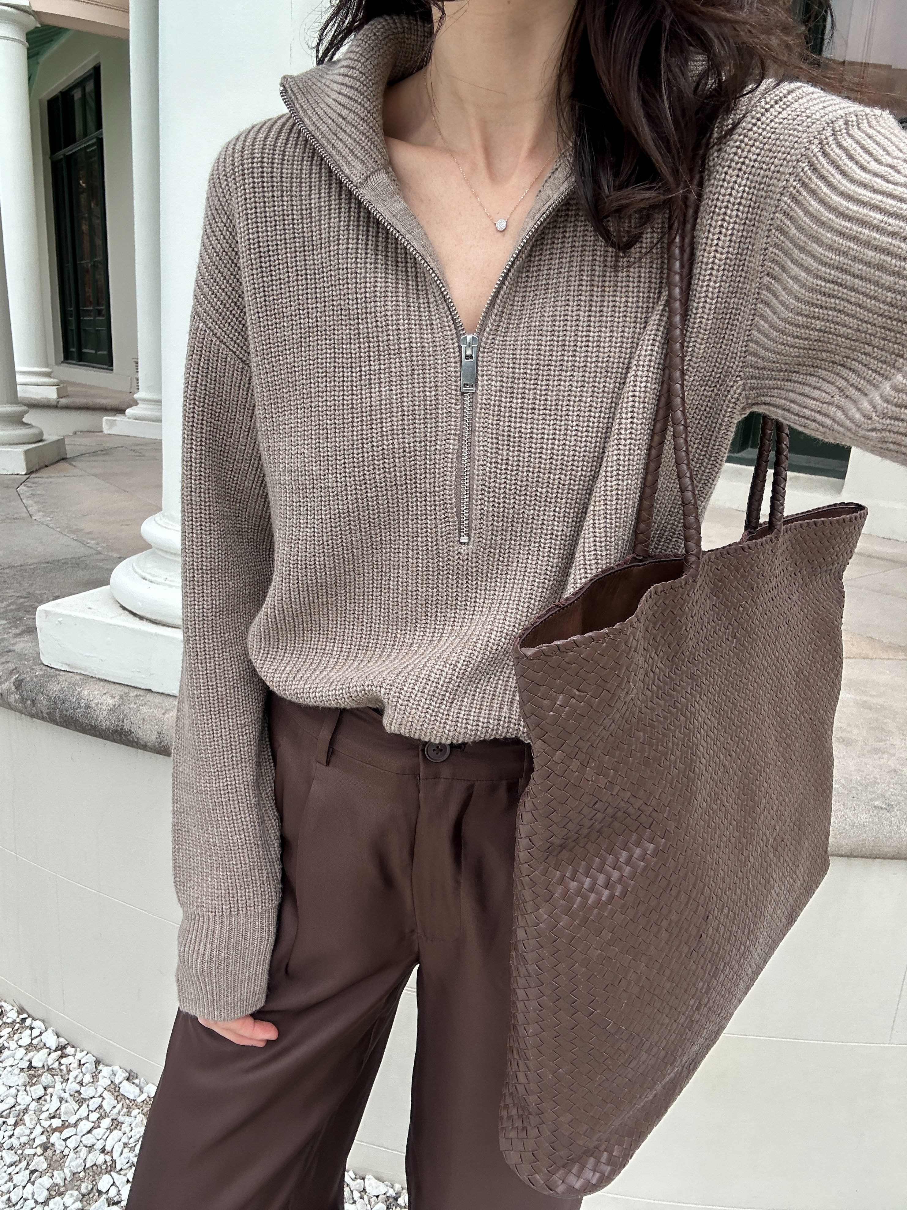 Quince merino wool half zip review