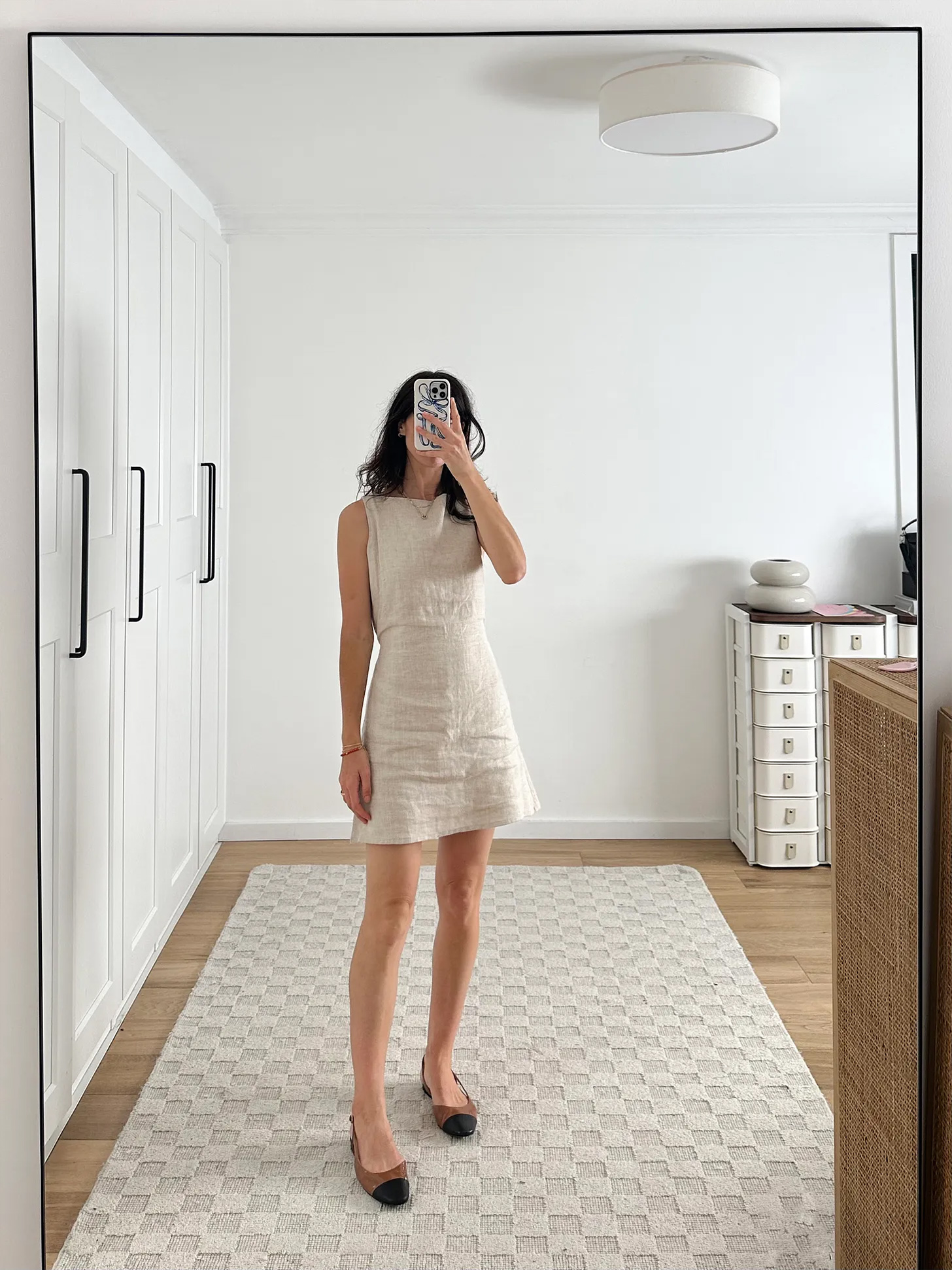 Wearing Faithfull the Brand linen mini dress