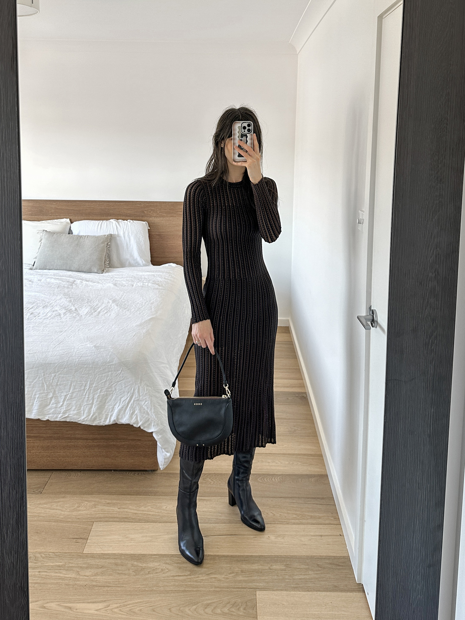 ONTE ribbed midi dress with Midas boots
