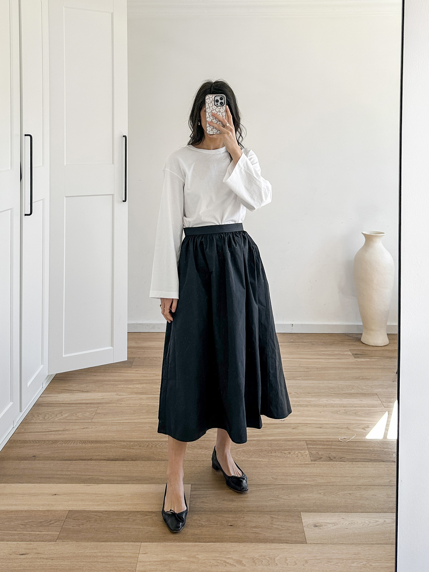 Tibi nylon taffeta skirt dupe