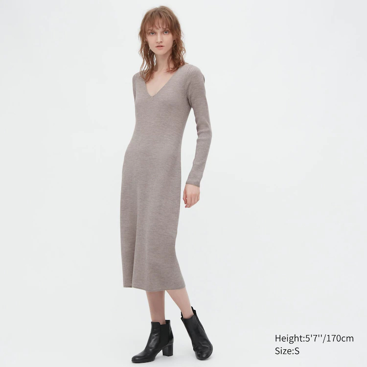 Merino Midi Length Dress
